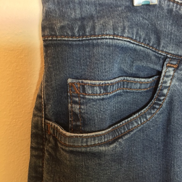 Eileen Fisher Dark Denim Wide Leg Capris - Picture 3 of 5